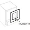 Microwave cabinet trim piece