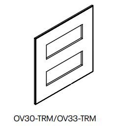 Oven cabinet trim