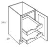 1 Door Full Height Base w 2 Pull Out Shelves