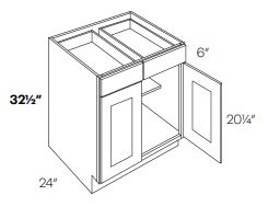 2 Door Base Cabinet Handicap Accessible
