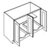 Base Cabinet 4 doors Full Height w 2 Pull Out Shelf