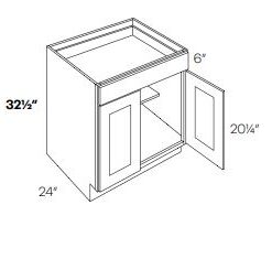 Handicap Accessible 2 Door Base Cabinet