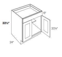 Handicap Accessible 2 Door Base Cabinet
