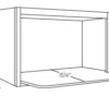 Microwave Cabinet Wall Shelf