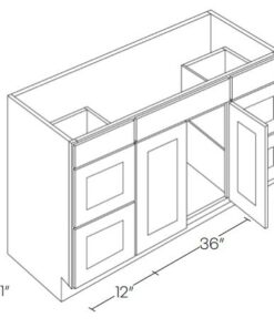 60in Vanity With Double Drawers