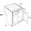 Handicap removable vanity cabinet