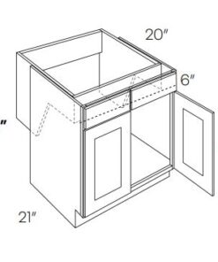 Handicap removable vanity cabinet